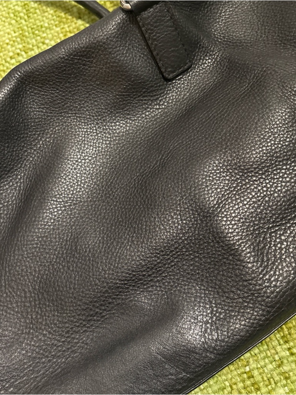 Michael Kors Black Pebbled Leather Shoulder Bag with Silver Hardware - Picture 4 of 6
